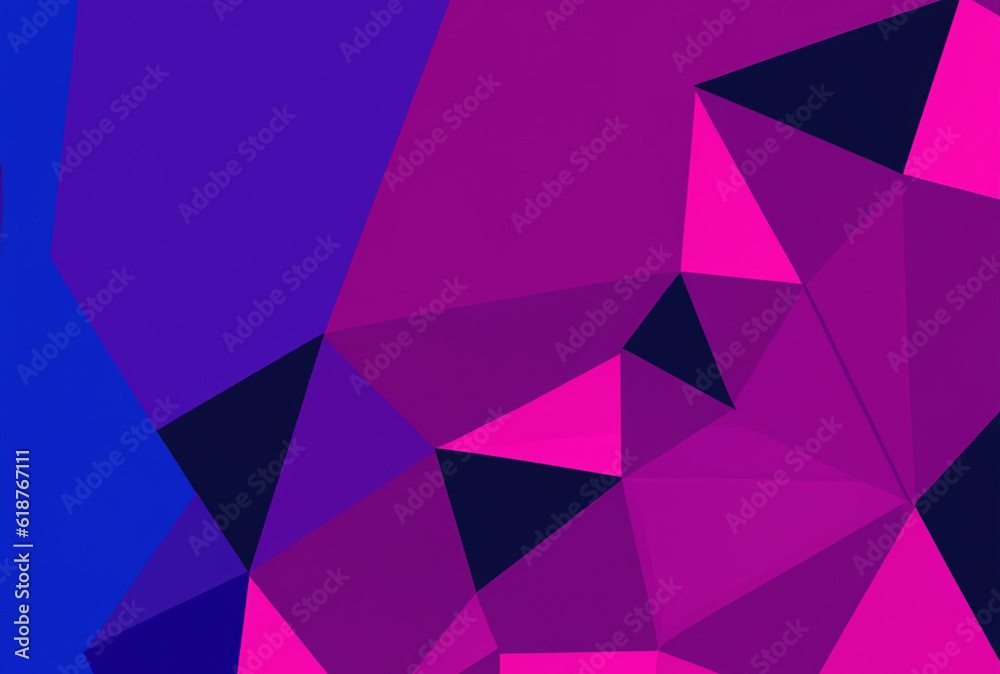 Obraz premium abstract trendy bright color background of geometric shapes created with generative ai technology