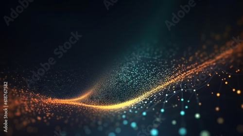 Modern digital abstract 3D background. Can be used in the description of network abilities, technological processes, digital storages, science, education, etc.