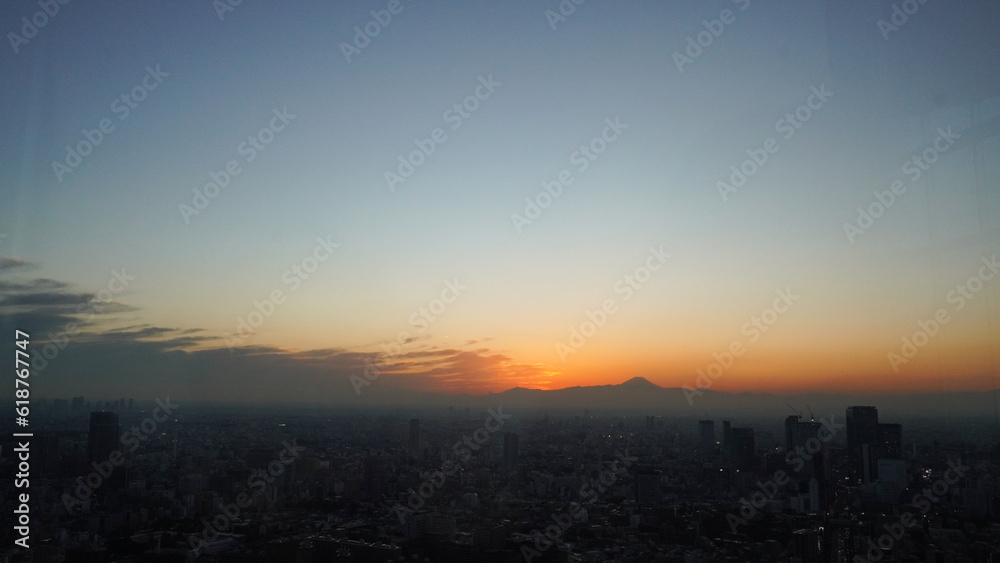Sunset view overlooking Mount Fuji in Japan 3 Sunset view overlooking Mount Fuji in Japan 3
