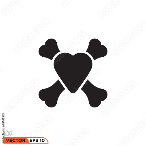 Icon vector graphic of Love bone photo