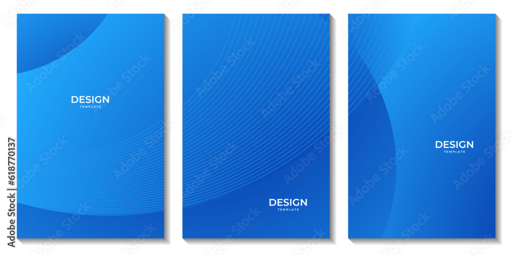 set of flyers. set of book covers. abstract blue organic gradient background set of flyers. set of book covers. abstract blue organic gradient background