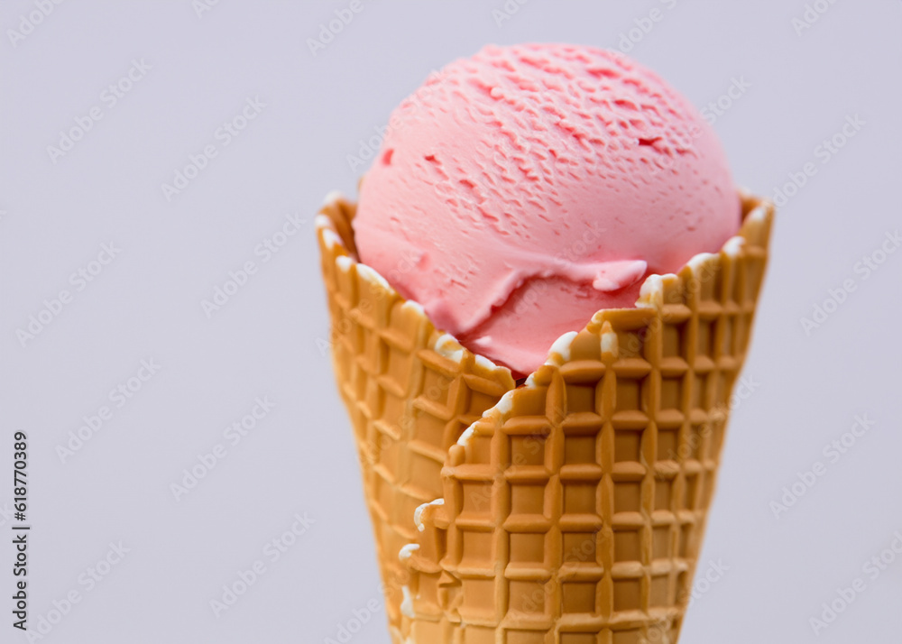 ice cream in waffle cone created with generative ai technology ice cream in waffle cone created with generative ai technology