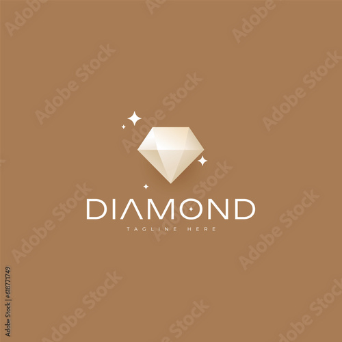 shining diamond stones logo design.