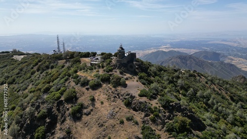 Stunning aerial view of Mount Diablo in California  USA