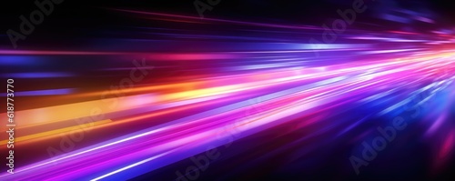 Abstract Neon Lights Motion Exposure Capture Background