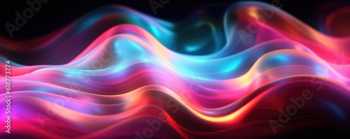 Abstract Neon Lights Motion Exposure Capture Background