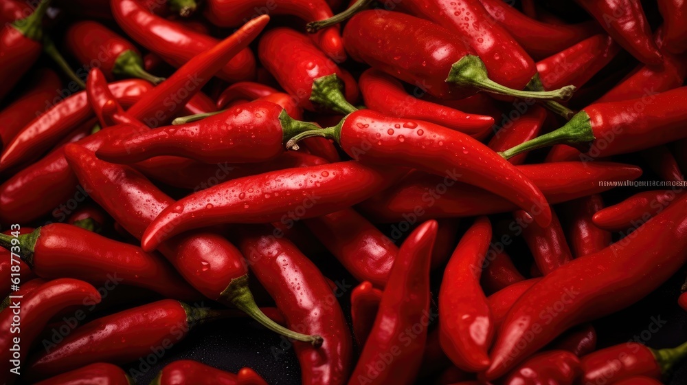 Pile of Unsorted Chili Peppers Background