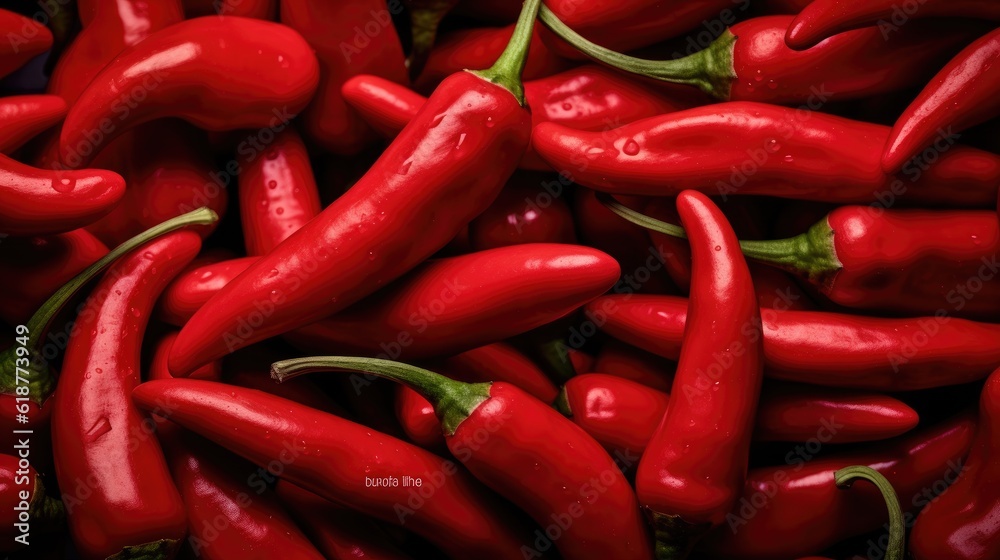 Pile of Unsorted Chili Peppers Background Pile of Unsorted Chili Peppers Background