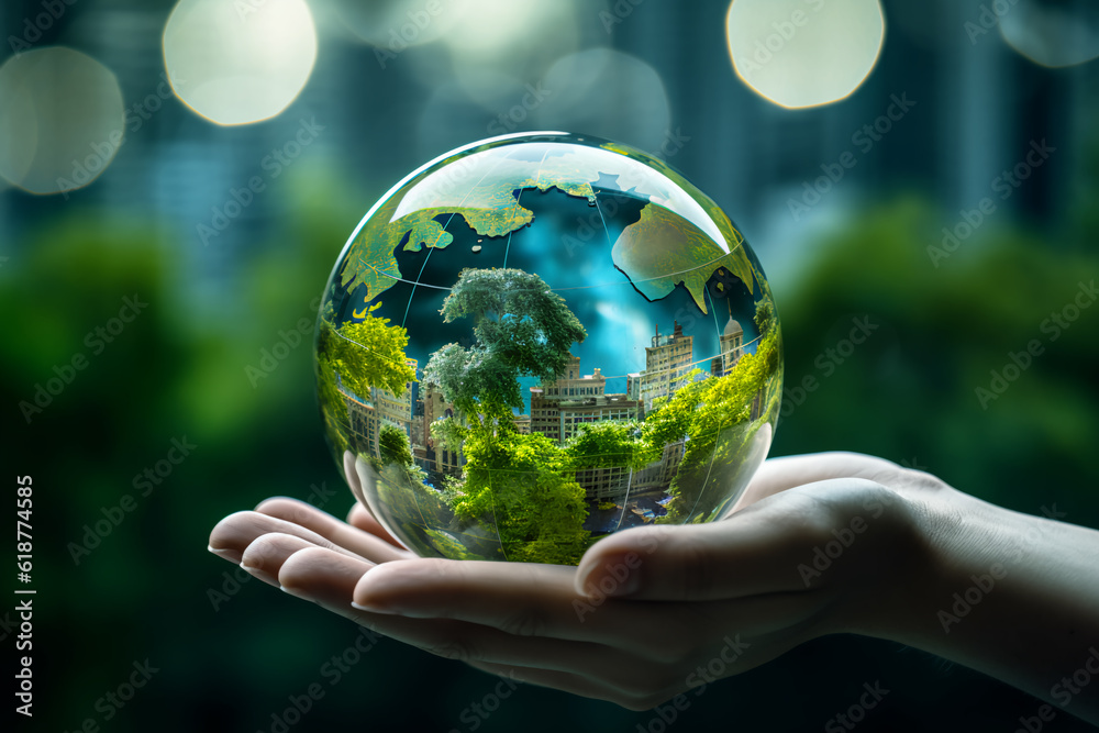 hands holding Globe Glass earth globe earth day World environment day concept, Forest hands holding Globe Glass earth globe earth day World environment day concept, Forest