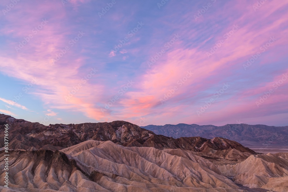 Stunning sunset at the Death Valley National Park.