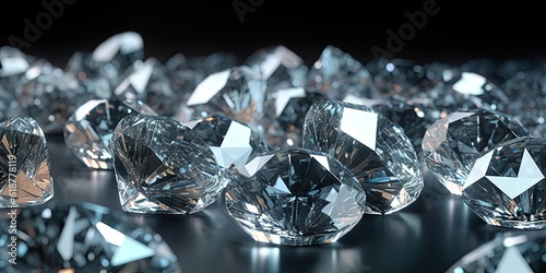 Diamond design on display. Generative AI