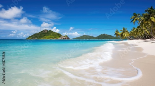 Beautiful Beach with White Clean Sand