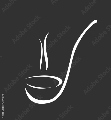 soup ladle icon vector illustration logo photo