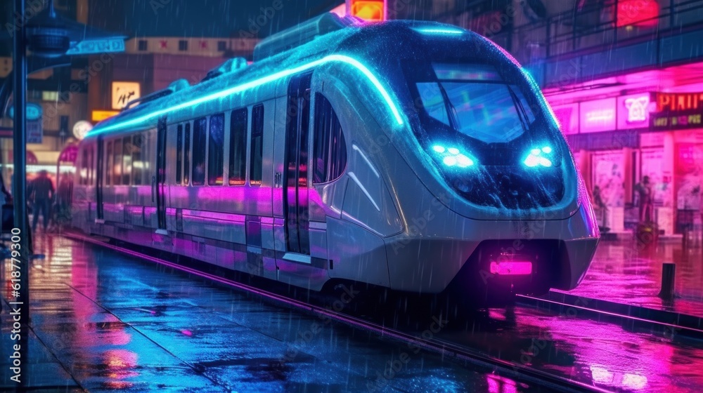 Fototapeta premium Train at night