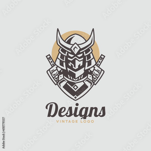 Assassin logo design, character logo template.