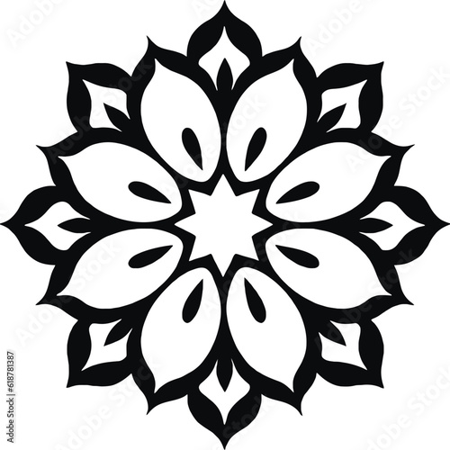 flower logo vector simple abstract flat mandala tattoo plant color blossom floret bloom stencil