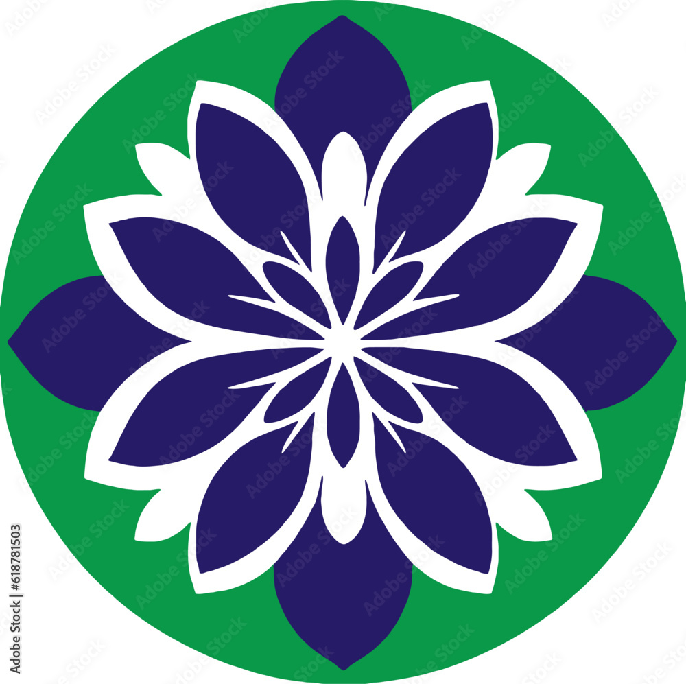 flower logo vector simple abstract flat mandala tattoo plant color blossom floret bloom stencil
