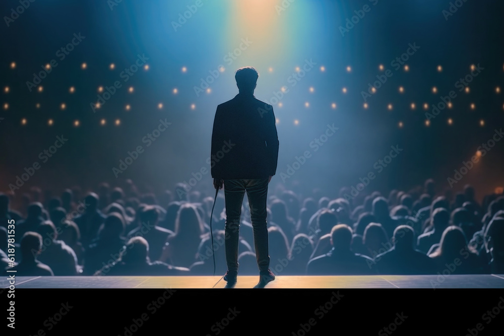 Fototapeta premium Speaking in front of an audience