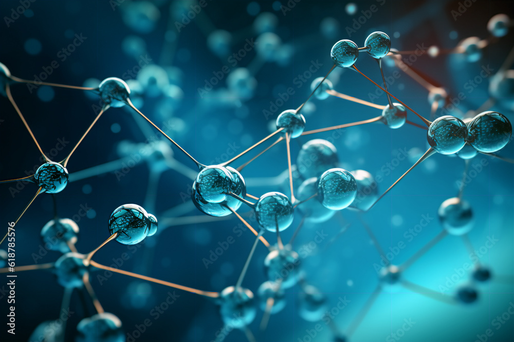 molecule or atom, Abstract structure for Science or medical background, 3d illustration molecule or atom, Abstract structure for Science or medical background, 3d illustration