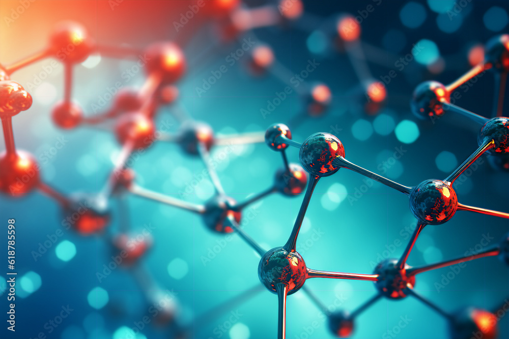 molecule or atom, Abstract structure for Science or medical background, 3d illustration molecule or atom, Abstract structure for Science or medical background, 3d illustration