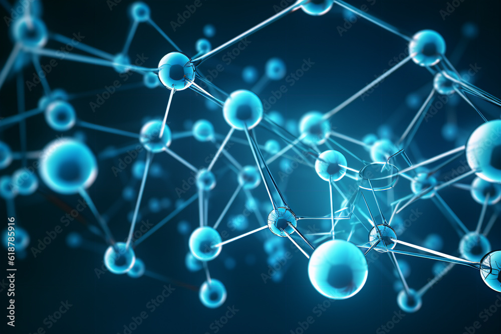 molecule or atom, Abstract structure for Science or medical background, 3d illustration molecule or atom, Abstract structure for Science or medical background, 3d illustration