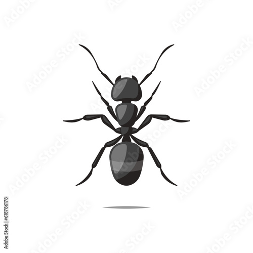 Ant vector isolated on white background.