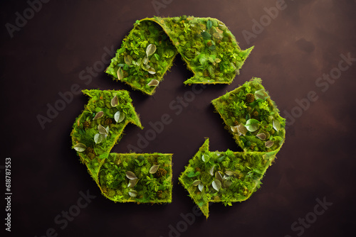 Recycle symbol copy space, Eco friendly earth background