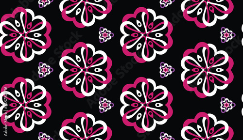 Geometric ethnic pattern seamless flower color. seamless pattern. Design for fabric,curtain,background,carpet,wallpaper,clothing,wrapping,Batik,mandalas,fabric,Vector illustration. pattern style.