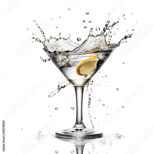 Splash martini with lemon