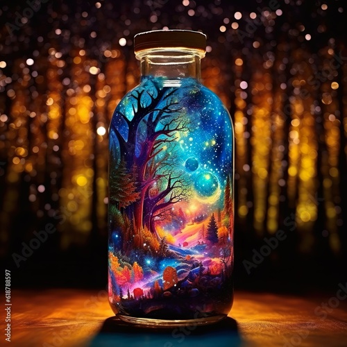 univers inside bottle