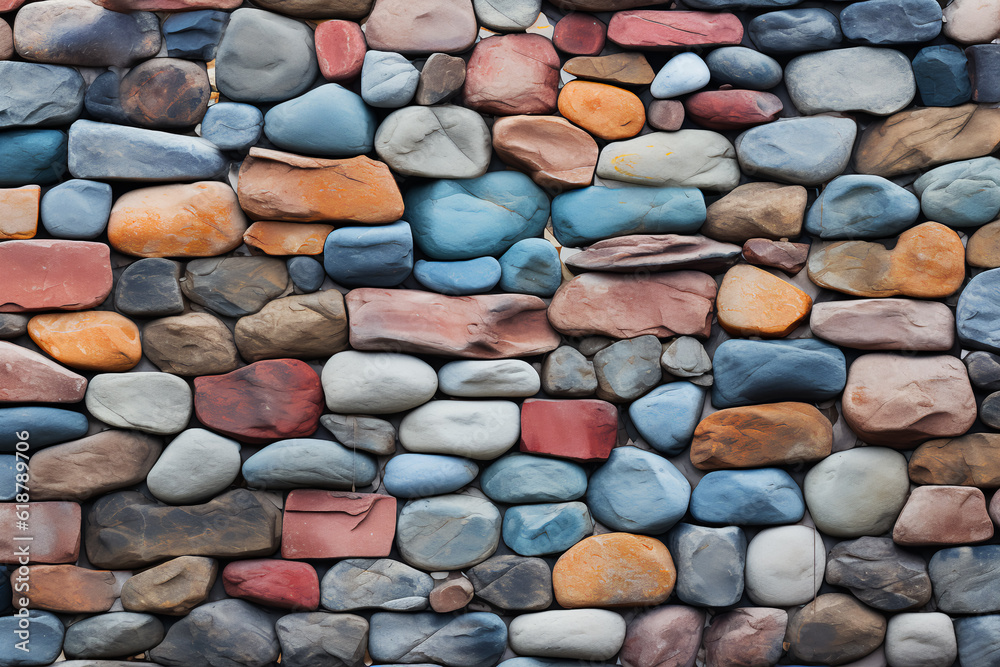 Rock wall, Colorful stone background Rock wall, Colorful stone background