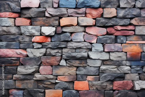 Rock wall  Colorful stone background