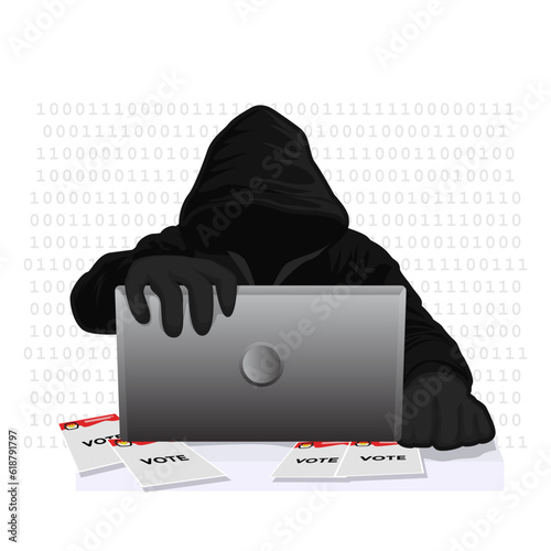 Indonesian presidential election paper illustration