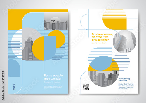 Template vector design for Brochure, AnnualReport, Magazine, Poster, Corporate Presentation, Portfolio, Flyer, infographic, layout modern with color size A4, Front and back, Easy to use.