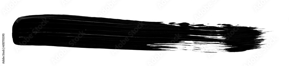 Black paint brush stroke isolated transparent Black paint brush stroke isolated transparent