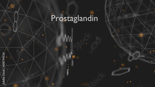 Chemical structure of Prostaglandin or Alprostadil photo