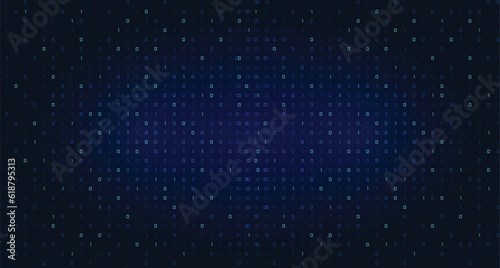 Creative vector illustration of stream of binary code. Computer matrix background art design. Digits on screen. Abstract concept graphic data  technology  decryption  algorithm  encryption element 