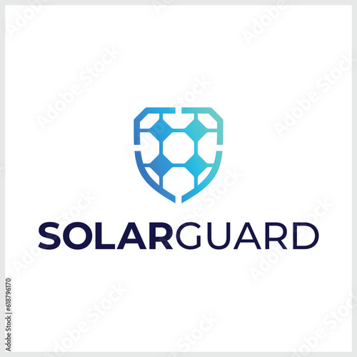 solarguard logo design shield concept