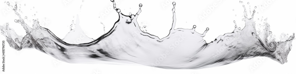 Water splash with a white background. Generative ai Water splash with a white background. Generative ai