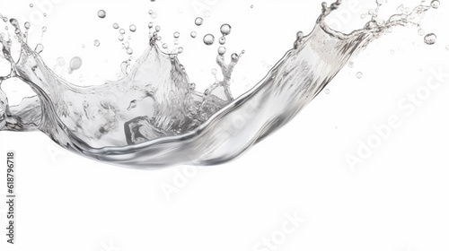 Water splash with a white background. Generative ai