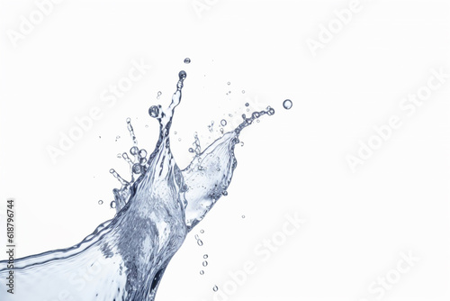 Water splash with a white background. Generative ai