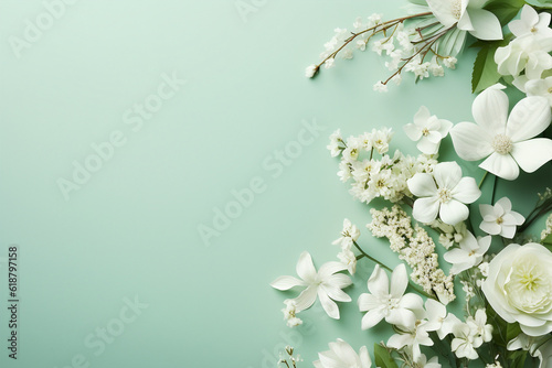 Natural frame, Flowers, Floral border,