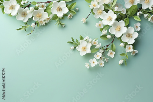 Natural frame, Flowers, Floral border,