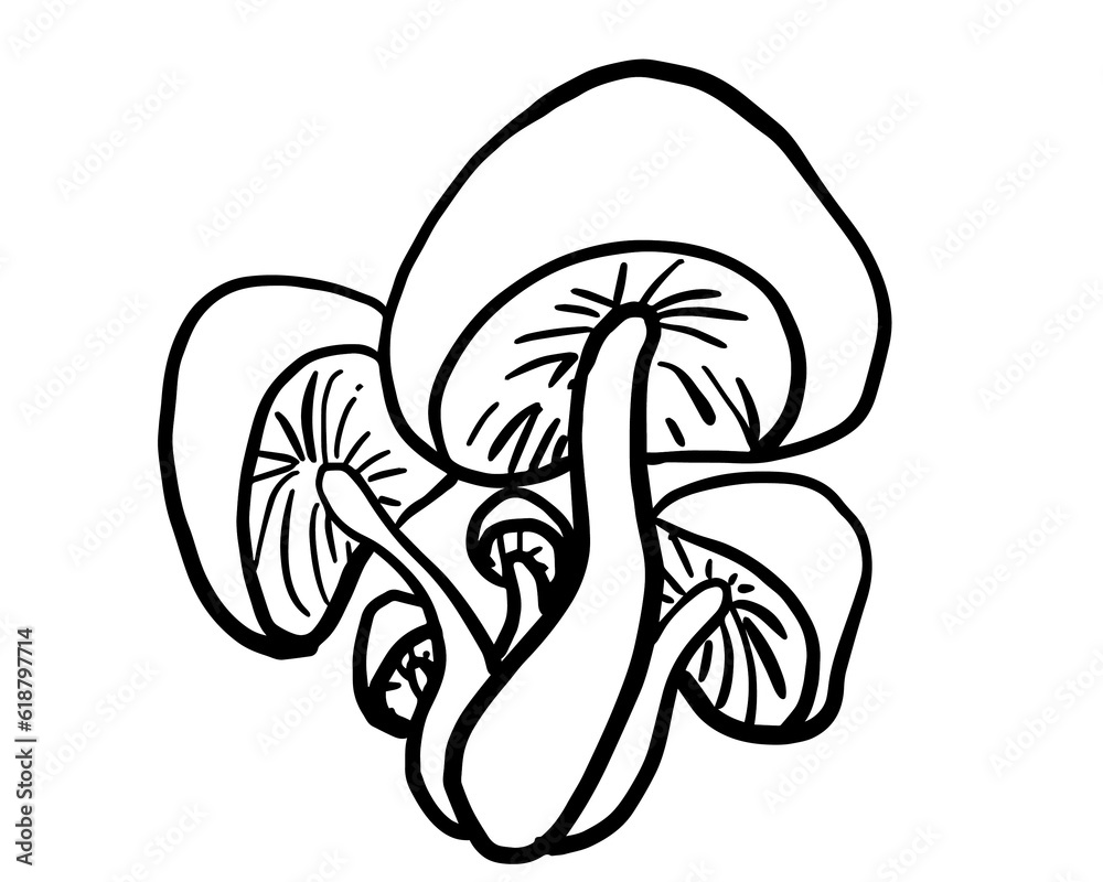 cartoon mushroom plant pattern illustration cartoon mushroom plant pattern illustration