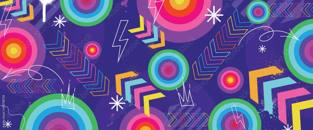 Abstract graffiti art bacgkround in rainbow colors. graffiti urban theme for prints, banners, and textiles in vector format Abstract graffiti art bacgkround in rainbow colors. graffiti urban theme for prints, banners, and textiles in vector format