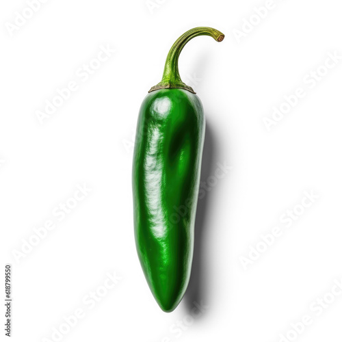Jalapeno pepper green, isolatedTransparent photo