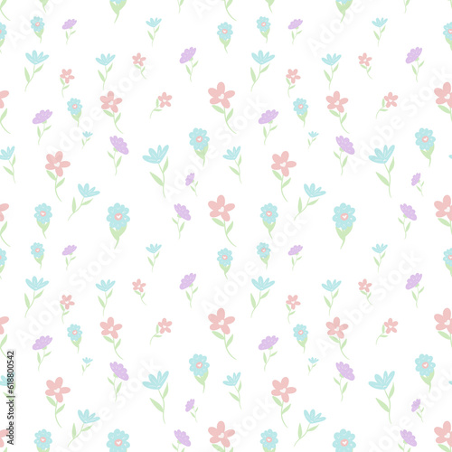 Seamless pattern with flowers 