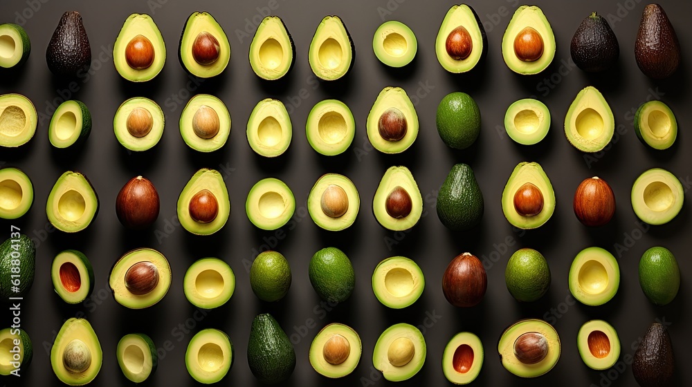 sliced ​​avocado - Generative AI technology