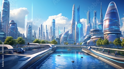 landscape of the future city - Generative AI technology  Generative  AI  technology 