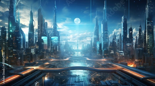 landscape of the future city - Generative AI technology, Generative, AI, technology,